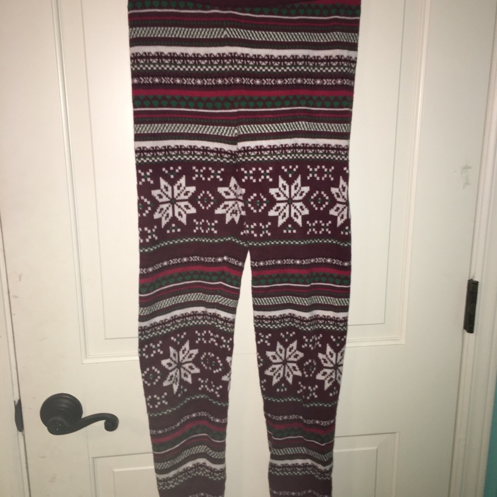 Christmas thermal leggings